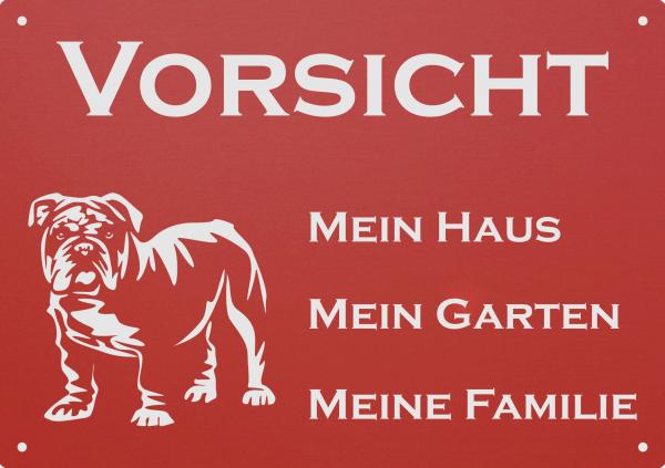 Old English Bulldog | Aluminium Warnschild